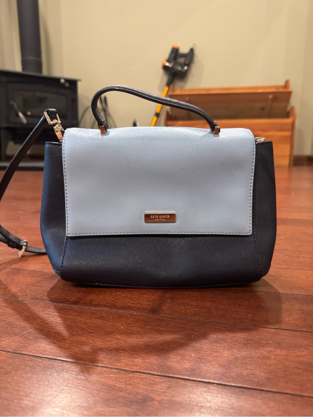 kate spade Navy and Light Blue Top-Handle Satchel